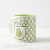 Retten Sie die Kakapo-Papageien-Tasse Zweifarbige Tasse (Vorderseite Links)