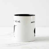 Retten Sie die Kiwi-Neuseeland-Kaffee-Tasse Zweifarbige Tasse (Mittel)