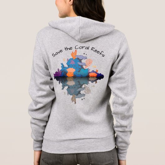 Retten Sie die Korallenriffe Hoodie (Rückseite)