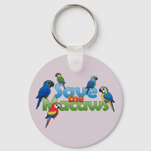 Retten Sie die Macaws Schlüsselanhänger