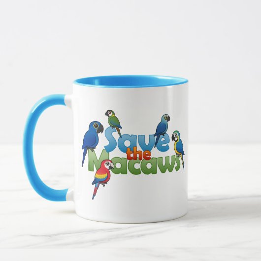 Retten Sie die Macaws Tasse (Links)