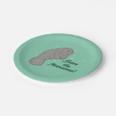 Retten Sie die Manatis! Pappteller (Schrägansicht)