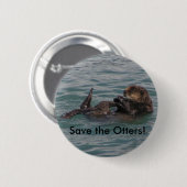 Retten Sie die Otter! Button (Vorne & Hinten)