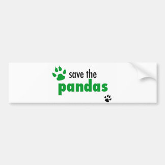 Retten Sie die Pandas Autoaufkleber