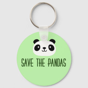 Retten Sie die Pandas Schlüsselanhänger