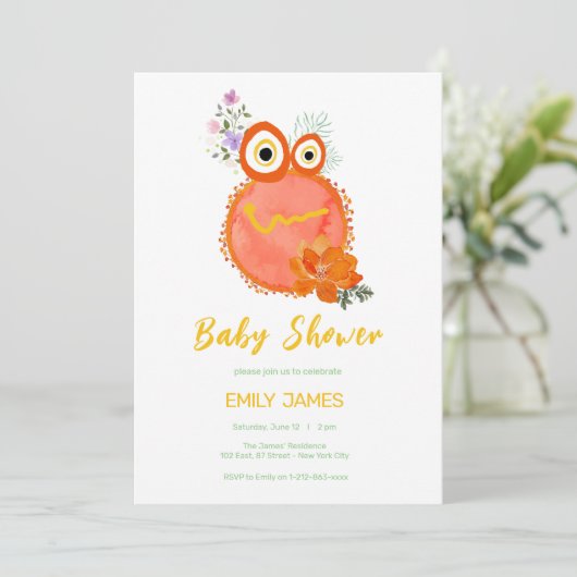 Retten Sie die Planet Baby Shower Invi Einladung (Stehend Vorderseite)