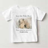 Retten Sie die polaren Bären Baby T-shirt (Vorderseite)