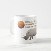 Retten Sie die Rhinos Kaffeetasse (Vorderseite Links)