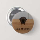 Retten Sie die Schläger! wild lebende Tiere Knopf Button (Vorne & Hinten)