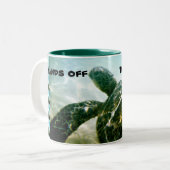 Retten Sie die Seeschildkröte Zweifarbige Tasse (Vorderseite Links)