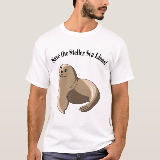 Retten Sie die Steller Seelöwen! T-Shirt (Vorderseite)