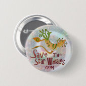 Retten Sie die Stern-Wale: Himmel-Löwe-Strudel Button (Vorne & Hinten)