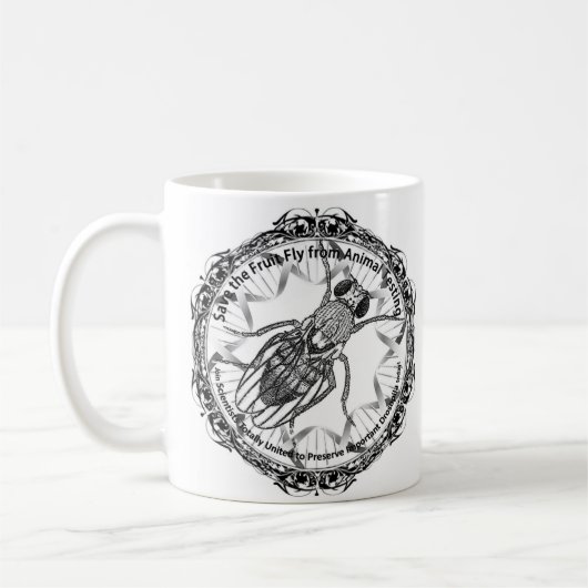 Retten Sie die Taufliege! Kaffeetasse (Links)