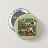 Retten Sie die Tiger Button (Vorne & Hinten)
