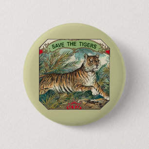 Retten Sie die Tiger Button