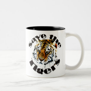 Retten Sie die Tiger Zweifarbige Tasse