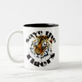 Retten Sie die Tiger Zweifarbige Tasse (Links)