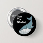 Retten Sie die Wale Button (Vorne & Hinten)