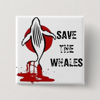 Retten Sie die Wale Button