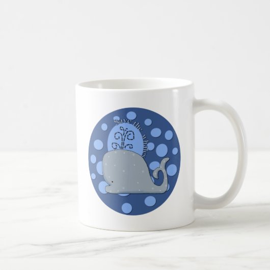 Retten Sie die Wale Kaffeetasse (Rechts)