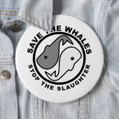 Retten Sie die Wale - Tierrechte Button (Beispiel)