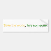 Retten Sie die Welt Autoaufkleber (Vorne)