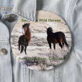 Retten Sie die wilden Pferde, Sand-Wäsche-Becken, Button (Beispiel)