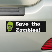 Retten Sie die Zombies Autoaufkleber (Auf Auto)