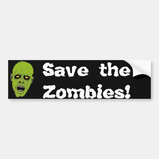 Retten Sie die Zombies Autoaufkleber (Vorne)