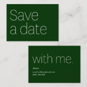 RETTEN SIE EIN DATUM MIT MIR VISITENKARTE (Vorne/Hinten)