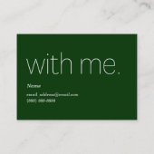 RETTEN SIE EIN DATUM MIT MIR VISITENKARTE (Rückseite)