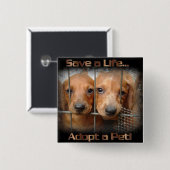 Retten Sie ein Leben adoptieren ein Button (Vorne & Hinten)