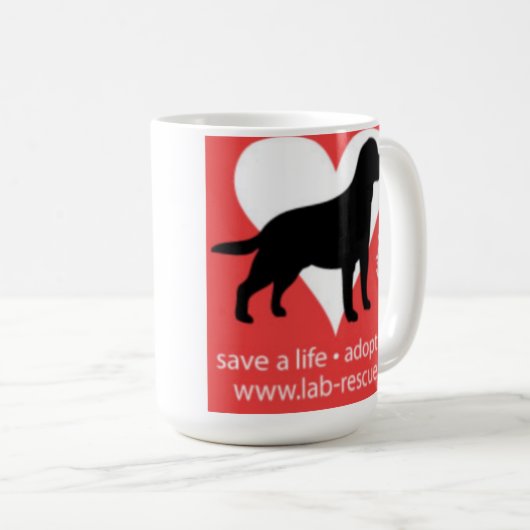 Retten Sie ein Leben adoptieren eine Kaffeetasse (VorderseiteRechts)