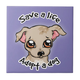 Retten Sie ein Leben. adoptieren Sie ein Fliese