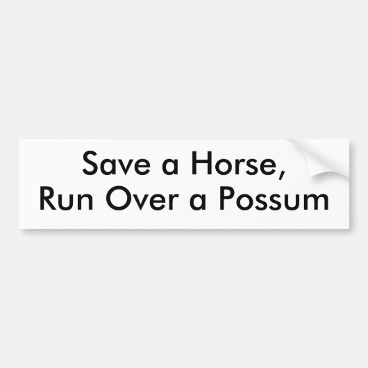 Retten Sie ein Pferd, lassen Sie ein vorbei Autoaufkleber (Vorne)