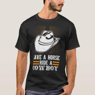 Retten Sie ein Pferd reiten Cowboy Gallop für Männ T-Shirt