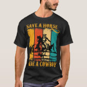 Retten Sie ein Pferdereiten Cowboy Reiten Roping F T-Shirt (Vorderseite)