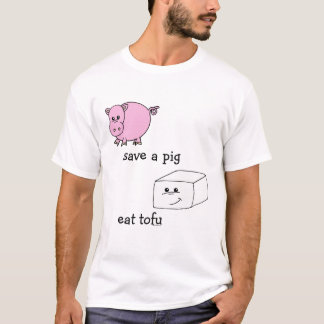 retten Sie ein Schwein essen Tofu T-Shirt