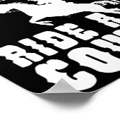 Retten Sie eine Pferdereifahrt Ein Cowboy Funny Re Poster (Ecke)