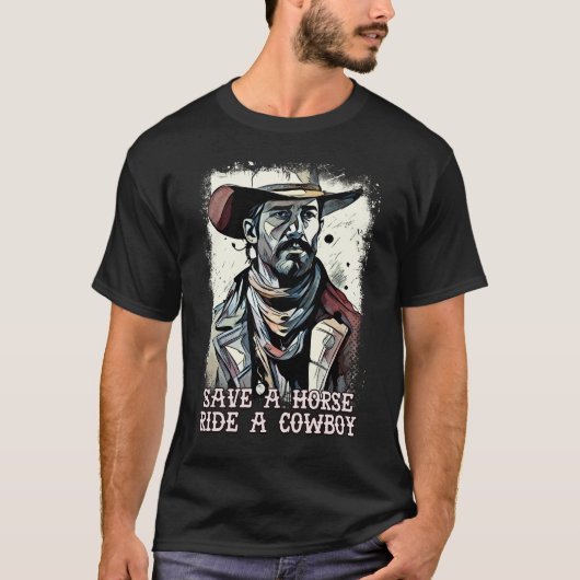 Retten Sie eine Pferdereifahrt ein Cowboy Funny We T-Shirt (Vorderseite)