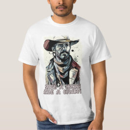 Retten Sie eine Pferdereifahrt ein Cowboy Funny We T-Shirt