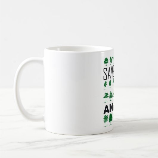 Retten Sie einen Baum Kaffeetasse (Links)