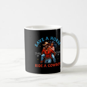 Retten Sie einen Pferdereiten Ein Cowboy King Quee Kaffeetasse