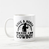 Retten Sie einen Pferdereiten einen Cowboy Kaffeetasse (Links)