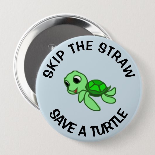 Retten Sie einen Schildkröteknopf Button (Vorne & Hinten)