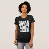 Retten Sie einer Pferdefahrt einen Cowboy T-Shirt (Vorne ganz)