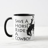Retten Sie einer Pferdefahrt einen Cowboy Tasse (Links)