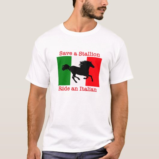 Retten Sie einer Stallions-Fahrt einen T-Shirt (Vorderseite)