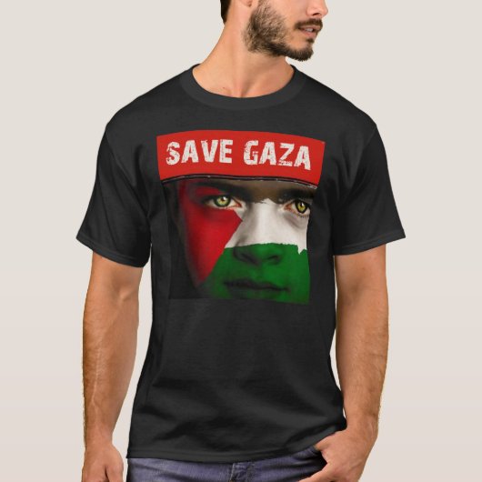 Retten Sie Gaza Palästina T-Shirt (Vorderseite)