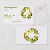 Retten Sie Geld recyceln Geschäfts-Karte Visitenkarte (Vorne/Hinten)